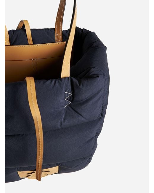 Moncler Genius Blue Nylon And Leather Tote Bag