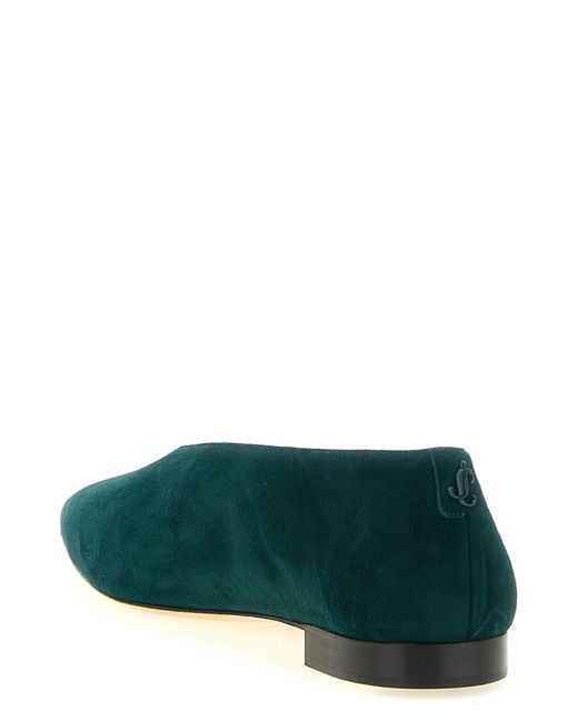 Jimmy Choo Green Leather Ballet Flats