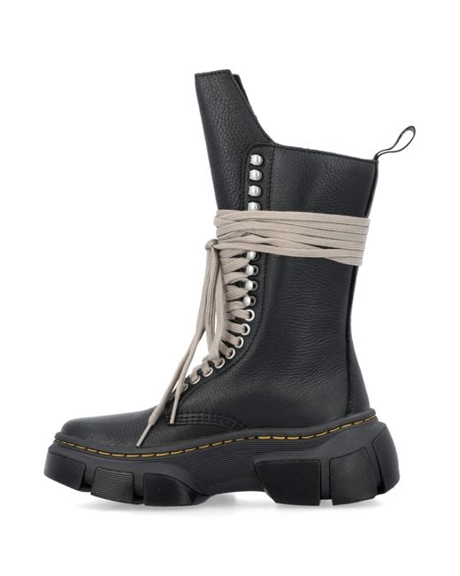 Rick Owens X Dr. Martens Black 1918 Leather Dmxl Platform Boots for men