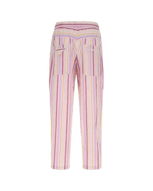 Isabel Marant Pink Embroidered Cotton Tilion Pant for men