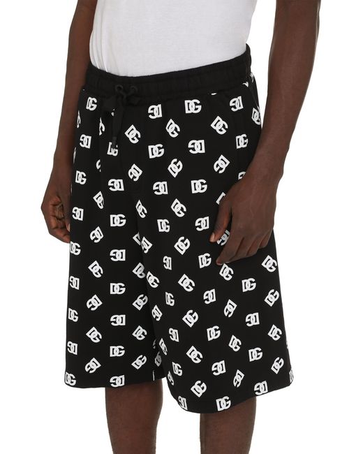 Dolce & Gabbana Blue Cotton Bermuda Shorts Elastane for men