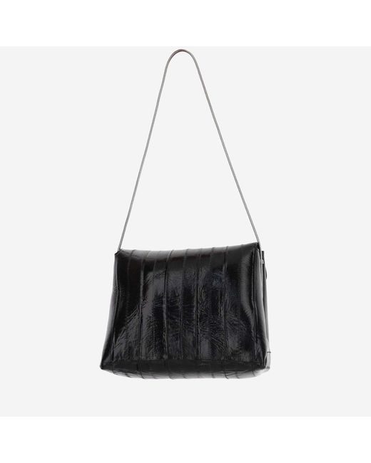 Khaite Black Bobbi Leather Shoulder Bag Aguilla