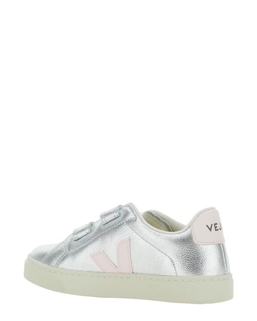 Veja White Sneakers Esplar Leather Organic Traced Trainers
