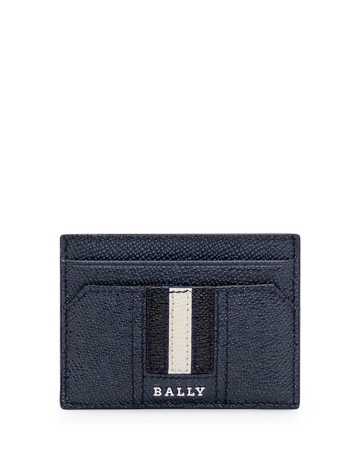 Bally Blue Leather Card Holder for men