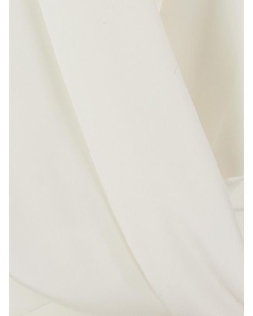Le Plain White Georgette Blouse Blouses