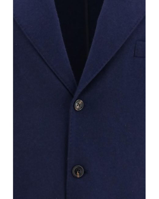 Brunello Cucinelli Blue Cashmere Jacket Kashmir/Capra Hircus for men