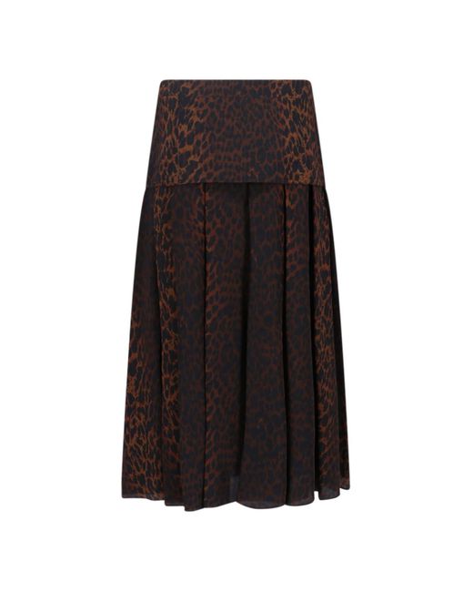 Balenciaga Multicolor Leopard-Print Maxi Skirt