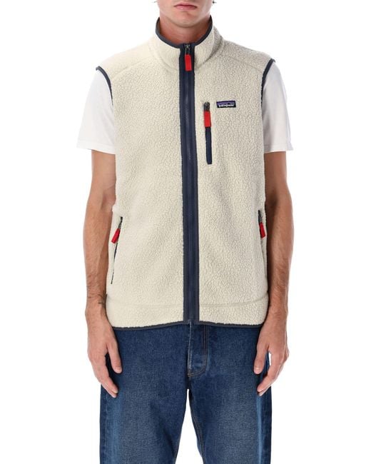 Patagonia Blue Retro Pile Fleece Vest for men