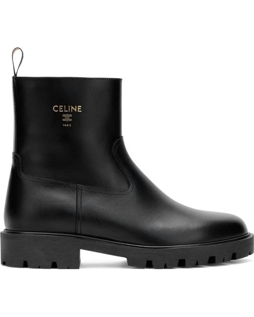 Céline Black Margaret Boots Leather Calfskin