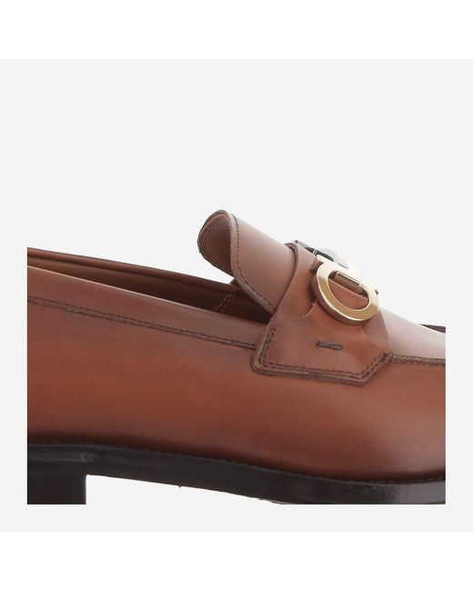 Ferragamo Brown Leather Loafers Calf for men