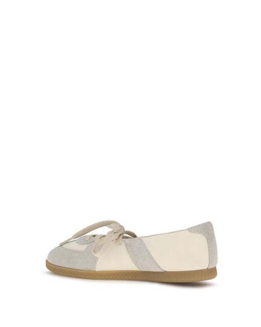 Maison Margiela White Lace-Uo Ballerinas