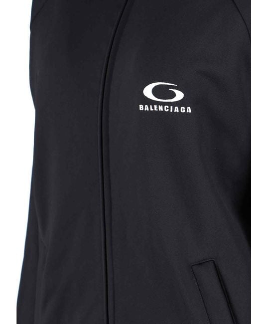 Balenciaga Blue Logo Zip Jacket