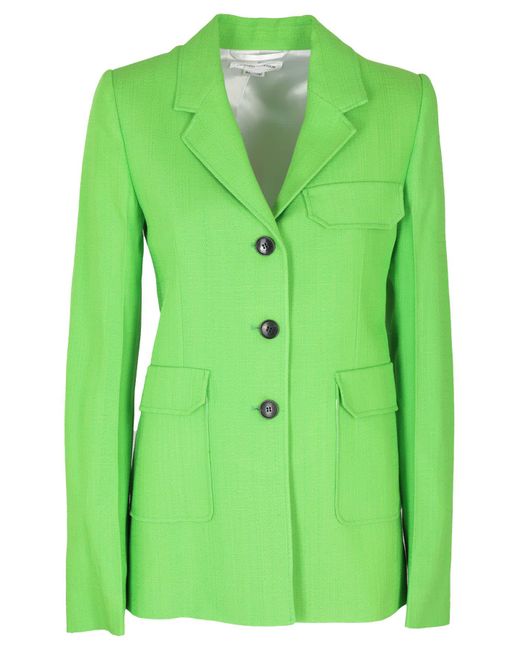 Victoria Beckham Synthetic Tre Bottoni in Green | Lyst