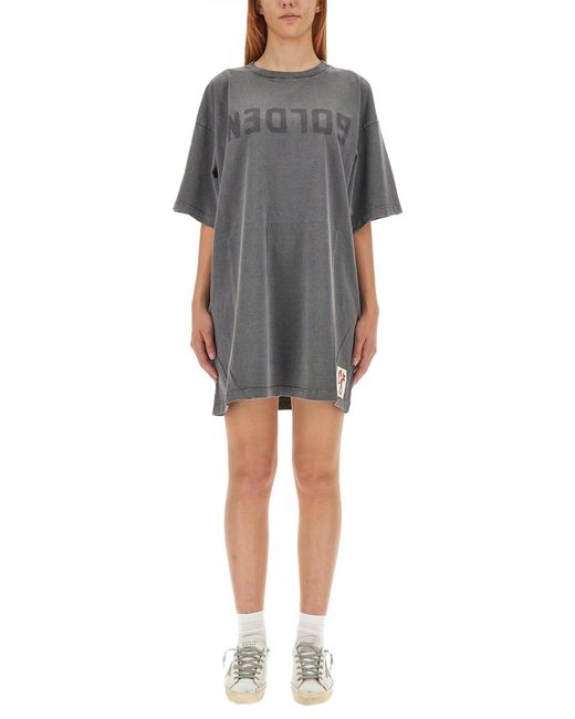 Golden Goose Deluxe Brand Gray Dafne T-shirt Dress