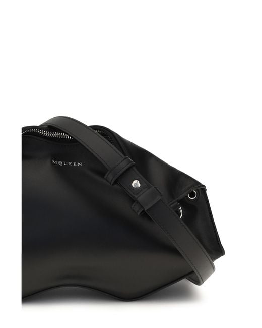 McQueen Black Manta Clutch Calf Leather Bos Taurus Clutches