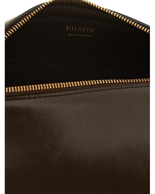 Khaite Brown Kye Mini Crossbody Bag Calfskin Leather