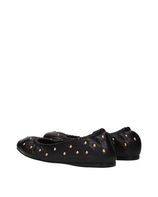Chloé Black Leather Ballet Flats