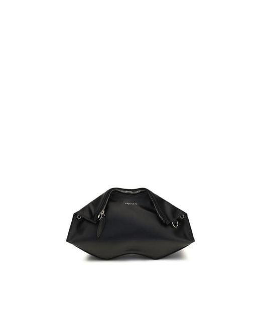 McQueen Black Calf Leather Bos Taurus Clutch Bag