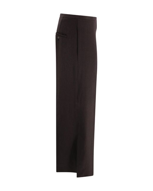 Alberta Ferretti Gray Trousers Fabric