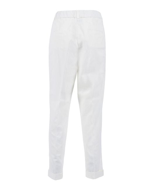 Peserico White Trousers Pant
