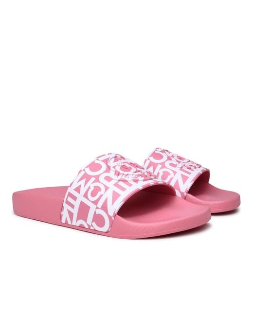 Moncler Pink Jane Rose Rubber Slippers