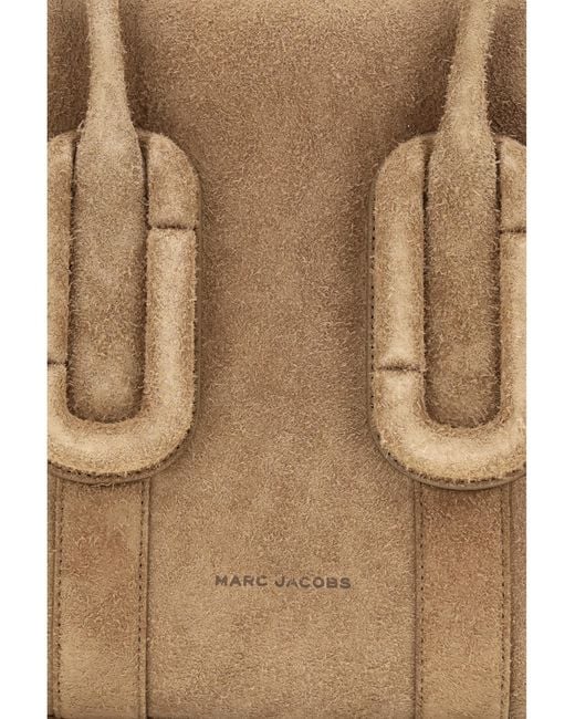 Marc Jacobs Metallic Tote Handbag Babe City Suede Calf Leather Shoulder Bags