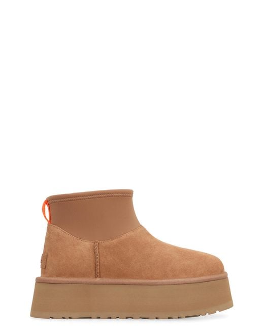 Ugg Brown Classic Mini Dipper Boots Leather