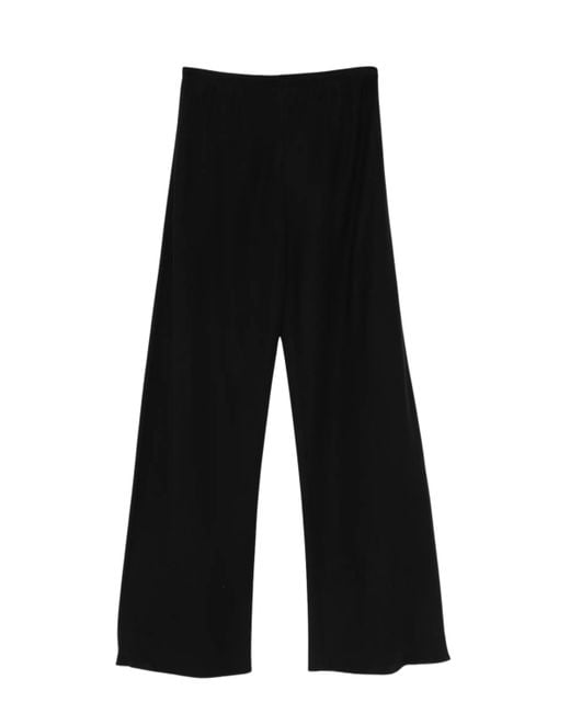 The Row Black Trousers Silk