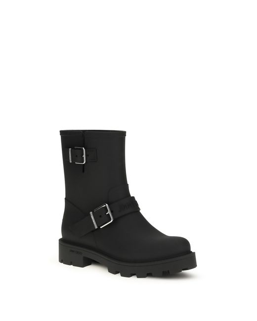 Jimmy Choo Black Tpu Rain Boots Thermoplastic Polyurethane