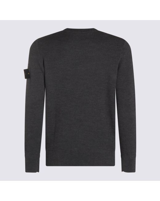 Stone Island Gray Wool Knitwear for men