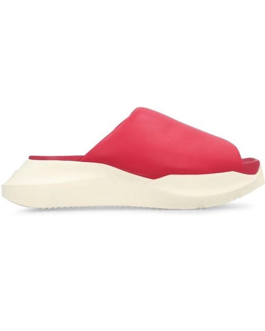 Rick Owens Pink Geth Leather Slides for men