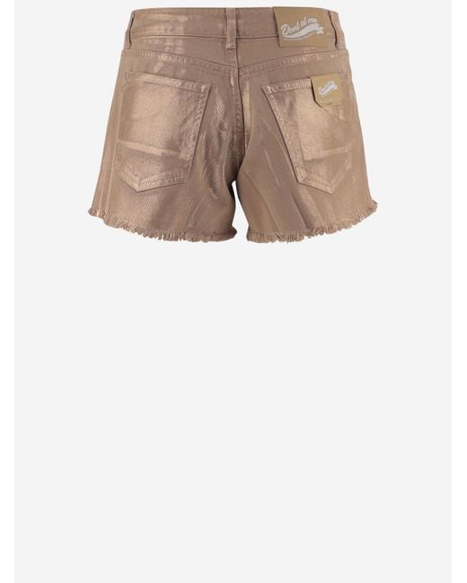 DON'T @ ME Natural Cotton Shorts, Fringed Hem