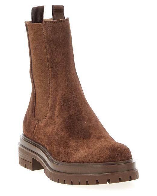 Gianvito Rossi Brown 'Chester' Ankle Boots