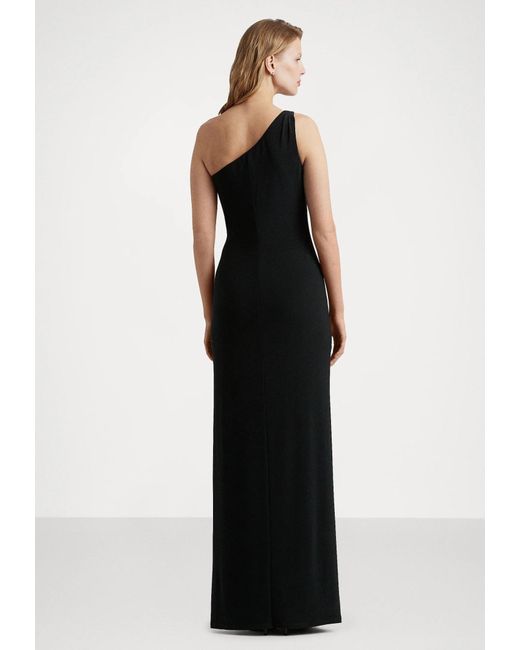 Ralph Lauren Black Belina One Shoulder Evening Dress