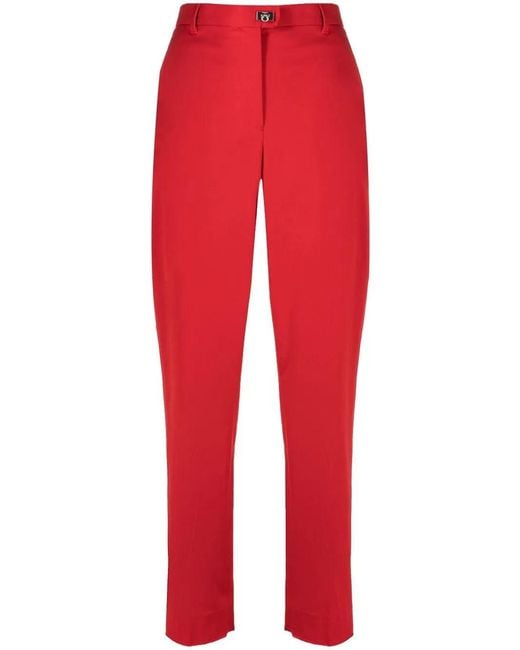 Ferragamo Red Cropped Trousers