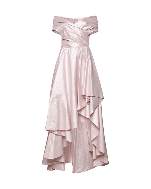 Talbot Runhof Pink Lame' Evening High-low Dress