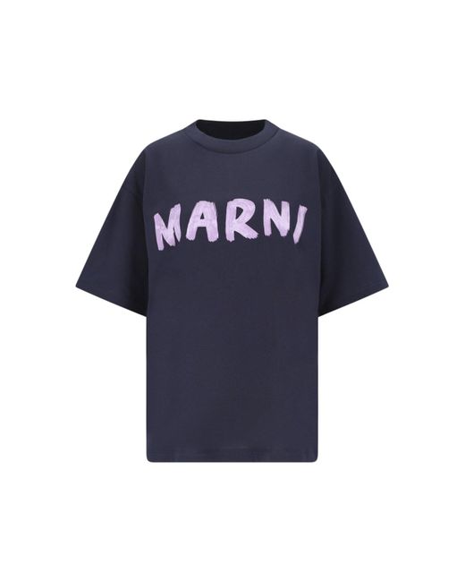 Marni Blue Logo T-shirt