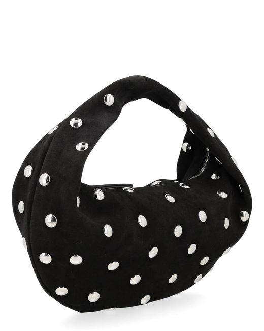 Khaite Black Hobo Bag Calf Leather Shoulder