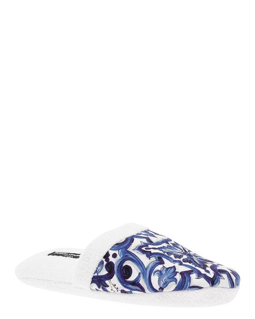 Dolce & Gabbana White Slippers Cotton