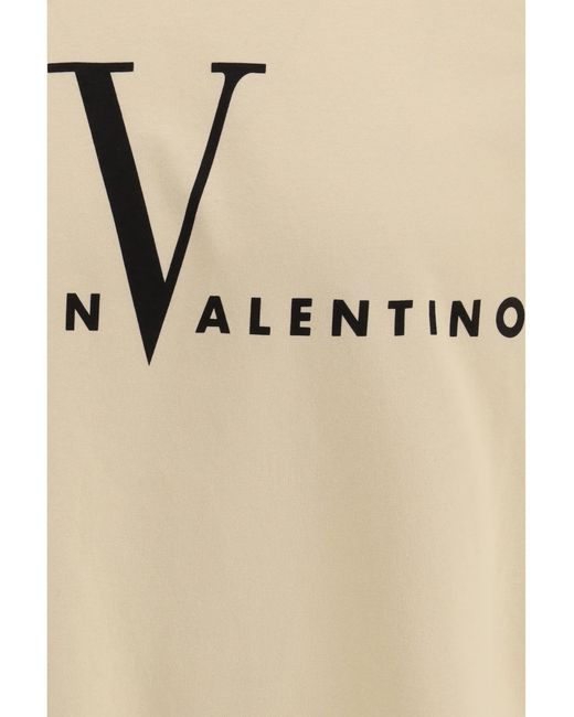 Valentino Natural T-Shirt With A Made Print Cotton T-Shirts for men