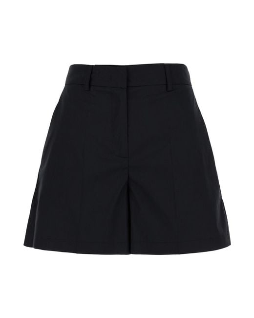 Le Plain Black Shorts With Belt Loops