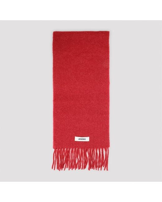 Jacquemus Red L Echarpe Carro Scarf
