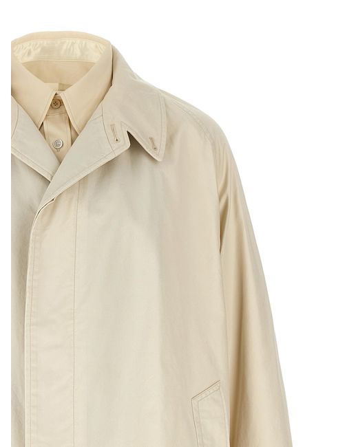 Maison Margiela Natural Layered Cotton Trench Coat for men