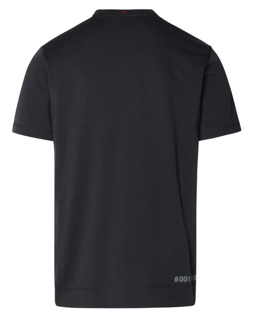 3 MONCLER GRENOBLE Black Navy Cotton T-shirt for men