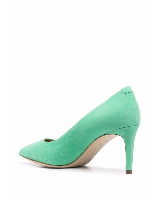Ferragamo Green Ferragamo Ilary 70 Suede Pumps
