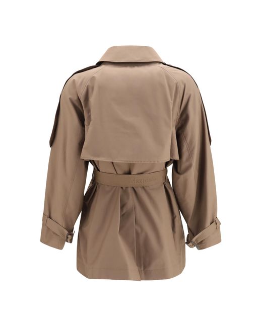 Max Mara Brown Trench Coat The Cube Cotton Puffer Jackets