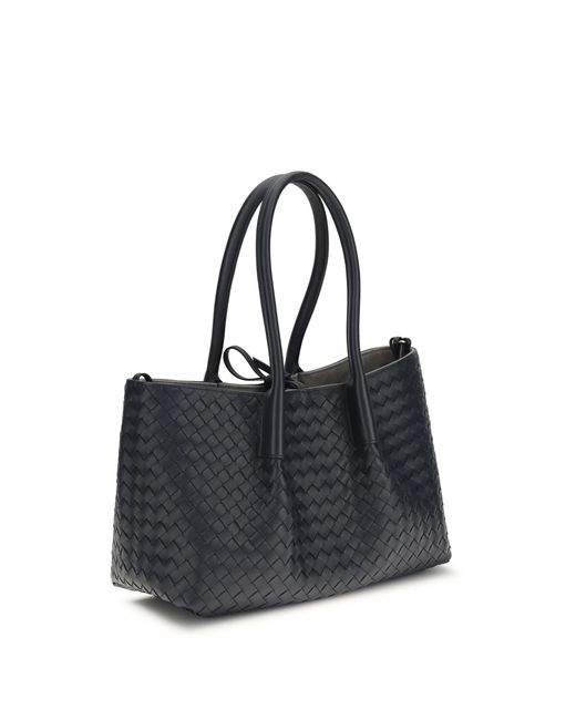 Bottega Veneta Black Tote Bag Pinacoteca Midnight-Basalt Calf Leather Shoulder