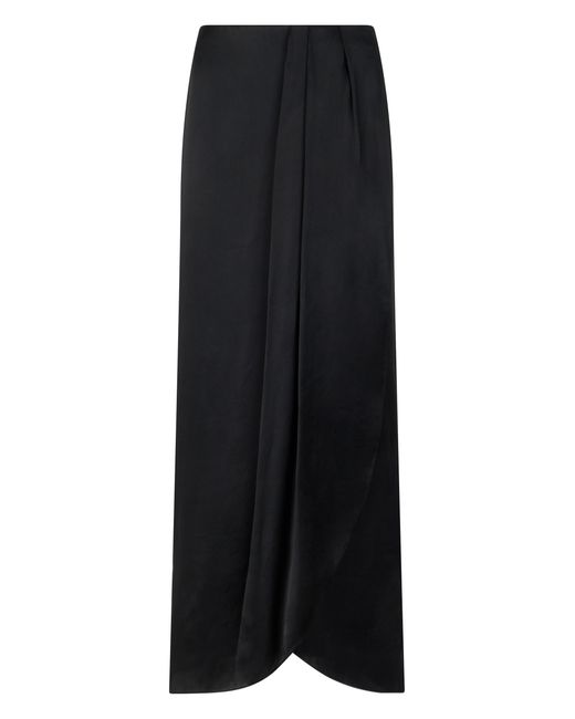 Maison Margiela Black Long Skirt Acetate