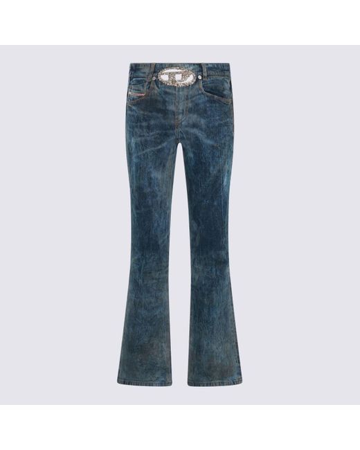 DIESEL Blue Cotton Denim Jeans