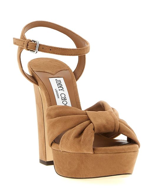 Jimmy Choo Brown 'Heloise' Sandals